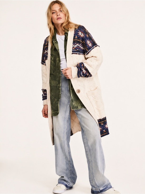 Free People Jackets & Blazers - Free People Capture The Moment Hooded Sweater Cardigan Oversized Boho Jacket NWT